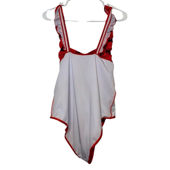 SHEIN Red Snakeskin Swimsuit - Picture 4 of 6